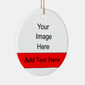 Stellen Sie Ihre eigene personalisierte Verzierung Keramik Ornament (Rechts)