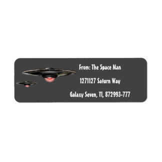 Stellen Sie Ihre eigene UFO-Rücksendeadresse-Label