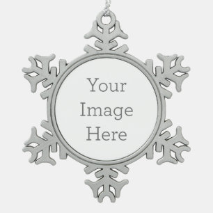 Stellen Sie Ihre eigene Verzierung her Schneeflocken Zinn-Ornament
