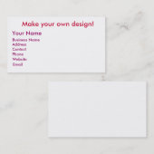 Stellen Sie Ihre eigene Visitenkarte her! (Vorne/Hinten)