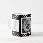 Stellen Sie Ihre eigenen drei quadratischen Fotos Kaffeetasse (Vorderseite Links)