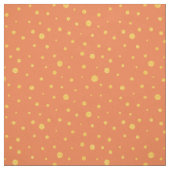 Stellen Sie Ihre eigenen Goldpolka-Punkte in Orang Stoff (Muster)