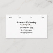 Stellen Sie Ihre eigenen Visitenkarte (Rückseite)