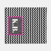 Stellen Sie Ihre eigenen Wave- und Polka-Punkte ei Fleecedecke (Vorderseite (Horizontal))