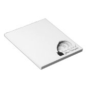 Stellen Sie Ihre eleganten Logofedern mit Quill & Notizblock (angewinkelt)