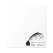 Stellen Sie Ihre eleganten Logofedern mit Quill & Notizblock (Vorderseite)