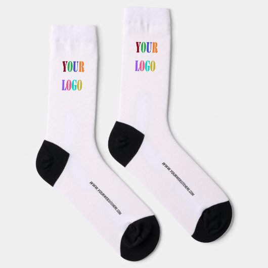 Stellen Sie Ihre Firmenlogos und Textgeschäftsocks Socken (Rechts)