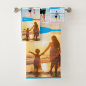 Stellen Sie Ihre Foto Collage Badetücher mit Text Badhandtuch Set (Insitu)