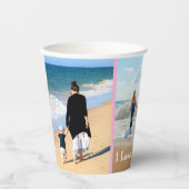 Stellen Sie Ihre Fotosammlungen für die Familie ei Pappbecher (Vorderseite)