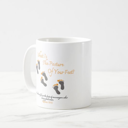 Stellen Sie Ihre Fußstapfen Kaffeetasse (Vorderseite Links)