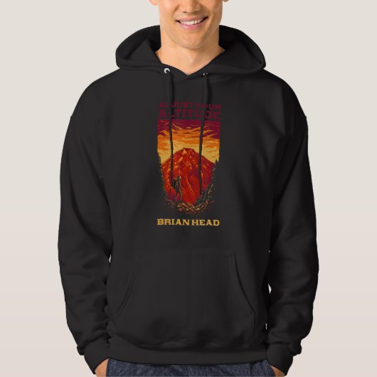 Stellen Sie Ihre Höhe Brian Head Wandern Utah Hike Hoodie (Vorderseite)