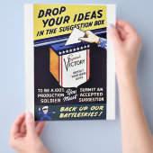 Stellen Sie Ihre Ideen im Vorschlagskasten ein Flyer (Hand)