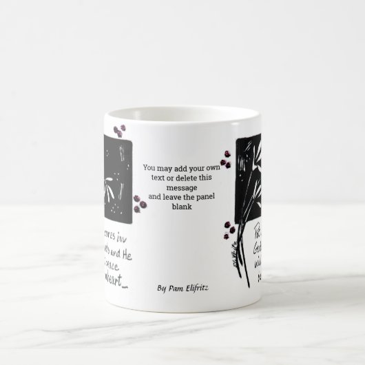 Stellen Sie Ihre Karten in Gottes Handmagazin Kaffeetasse (Mittel)