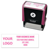 Stellen Sie Ihre Logo-Adresse für die selbstfarbig Permastempel (Beispiel)