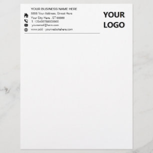 Stellen Sie Ihre Logo-Adresse für Geschäftsbriefe Briefbogen