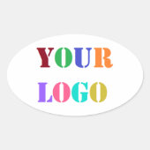 Stellen Sie Ihre Logo- oder Foto-Business-Aufklebe Ovaler Aufkleber (Vorderseite)