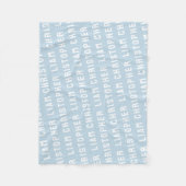 Stellen Sie Ihre neugeborene Personalisierte Name Fleecedecke (Vorderseite)