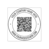 Stellen Sie Ihre QR-Code-Info-Namen Website Rubber Gummistempel (Prägung)
