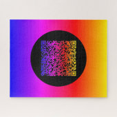 Stellen Sie Ihre QR Code Scan Info Puzzle farbenfr (Horizontal)