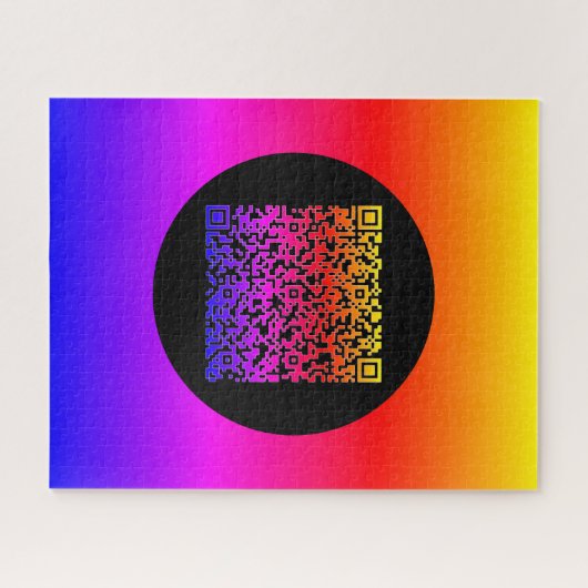 Stellen Sie Ihre QR Code Scan Info Puzzle farbenfr (Horizontal)