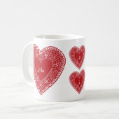 Stellen Sie Ihre Vintage Herz-Tasse ein Kaffeetasse (Vorderseite Links)