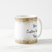 Stellen Sie Ihre Worte hier Personalisiert Weiß un Kaffeetasse (VorderseiteRechts)