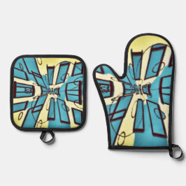 Stellen Sie Ihren Bildschirm ein Ofenhandschuh & Topflappen-Set