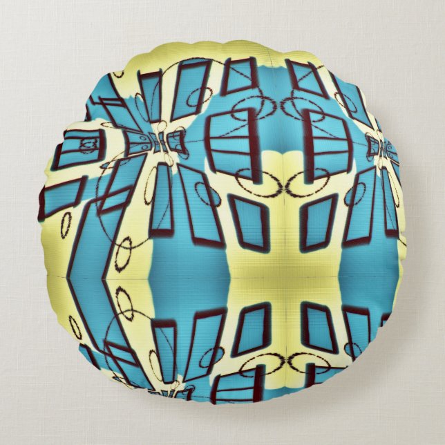 Stellen Sie Ihren Bildschirm ein Rundes Kissen (Vorderseite)