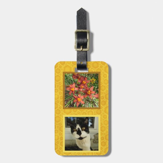 Stellen Sie Ihren eigenen 2 quadratischen Gepäckanhänger (Vorderseite vertikal)