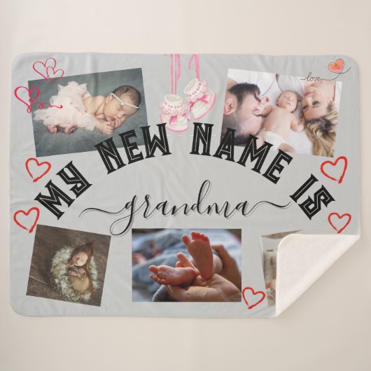 ✨ STELLEN SIE IHREN eigenen benutzerdefinierten Me Sherpadecke (Vorderseite (Horizontal))