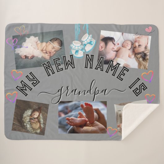 ✨ STELLEN SIE IHREN eigenen benutzerdefinierten Me Sherpadecke (Vorderseite (Horizontal))