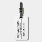 Stellen Sie Ihren eigenen Gepäckanhänger mit (Vorderseite vertikal)