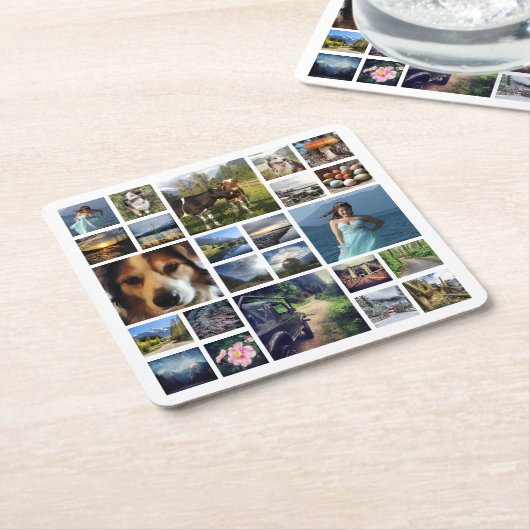 Stellen Sie Ihren eigenen Mega- Foto-Untersetzer Rechteckiger Pappuntersetzer (angewinkelt)