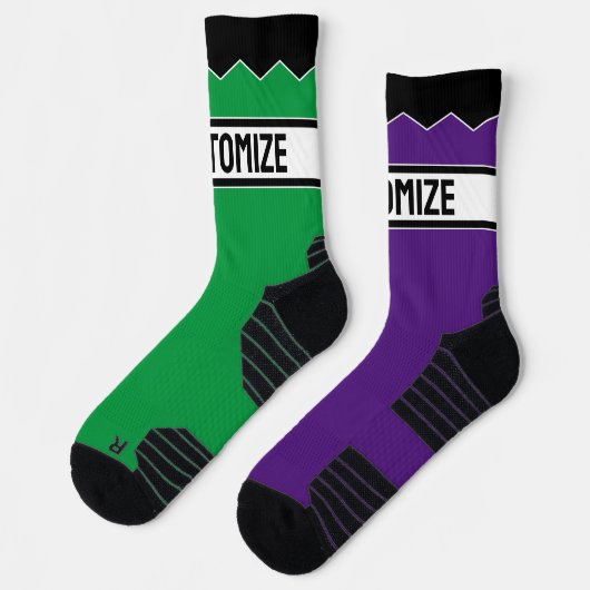 Stellen Sie Ihren eigenen Personalisierten Text un Socken (Links)