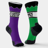 Stellen Sie Ihren eigenen Personalisierten Text un Socken (Gewinkelt)