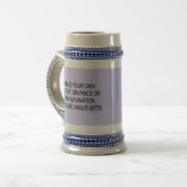 Stellen Sie Ihren eigenen Stein her Bierglas (Vorderseite Links)