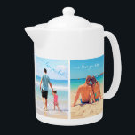Stellen Sie Ihren Familienerlebnislehrer mit Text<br><div class="desc">Teapots mit massgeschneiderten Foto Collage Family Liebe Personalisierter Text - Mutter / Vater / Kinder / Eltern / Paar - Moderne maßgeschneiderte Fotos Einzigartiges Design - Spezielle Familie / Freunde oder Personal Teapot Geschenk - Fügen Sie Ihre Fotos / oder Text - Name ! Wählen Sie Schriftart / Größe /...</div>
