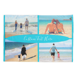 Stellen Sie Ihren Foto Collage Pillow Case mit Tex Kissenbezug