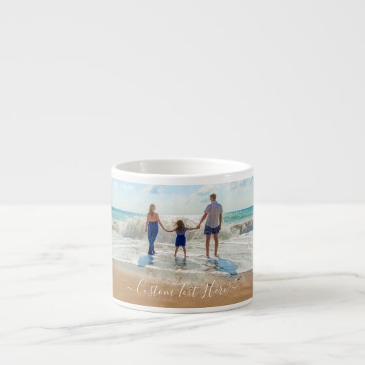 Stellen Sie Ihren Foto Espresso Cup mit Text ein Espressotasse (Vorderseite)