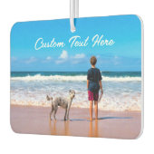 Stellen Sie Ihren Foto-Luftkühler mit Text ein. Autolufterfrischer (Links)