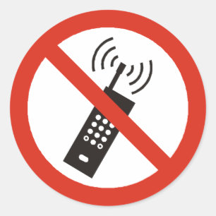 Stellen Sie Ihren Handy ab Runder Aufkleber