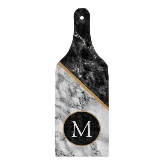 Stellen Sie Ihren Letter Cutting Board Marmorstein Schneidebrett (Vorderseite)