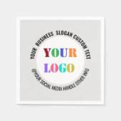 Stellen Sie Ihren Logo-Text für Werbeaktionen für Serviette (Vorderseite)