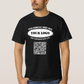 Stellen Sie Ihren Logo-Text und QR-Code-Business-T T-Shirt (Vorderseite)