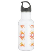 Stellen Sie Ihren Text hier als Text mit schwarzer Edelstahlflasche (Rückseite)