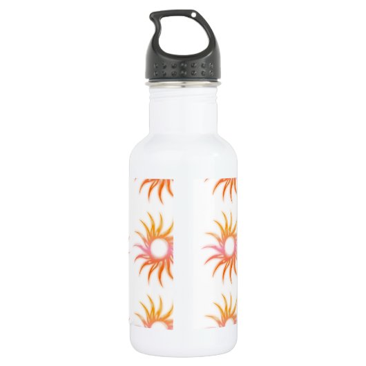 Stellen Sie Ihren Text hier als Text mit schwarzer Edelstahlflasche (Rückseite)