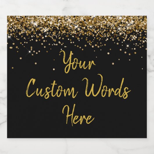 Stellen Sie Ihren Text hier ein Personalisiertes B Schaumweinetikett (Einzelnes Label)