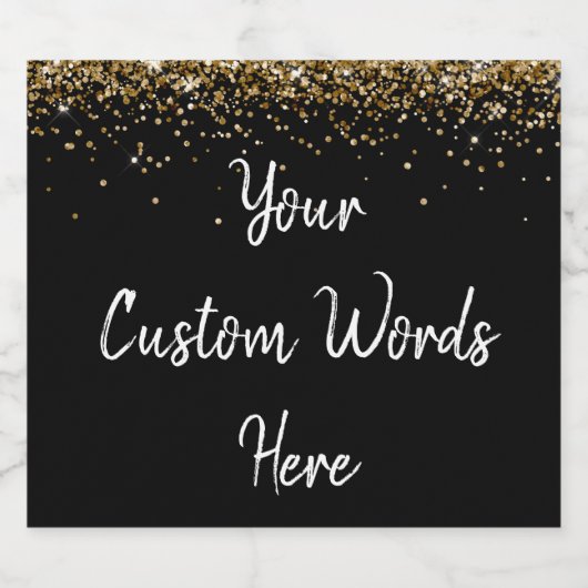 Stellen Sie Ihren Text hier ein Personalisiertes B Schaumweinetikett (Einzelnes Label)