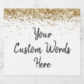 Stellen Sie Ihren Text hier ein Personalisiertes W Schaumweinetikett (Einzelnes Label)