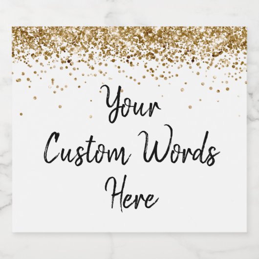 Stellen Sie Ihren Text hier ein Personalisiertes W Schaumweinetikett (Einzelnes Label)